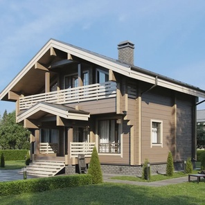 ДОМ ИЗ БРУСА ДВУХЭТАЖНЫЙ (03)