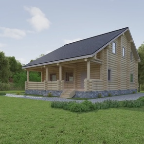 ДОМ ИЗ БРЕВНА ДВУХЭТАЖНЫЙ (05)