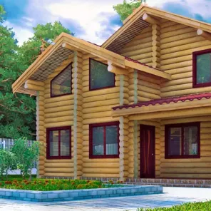ДОМ ИЗ БРЕВНА ДВУХЭТАЖНЫЙ (04)