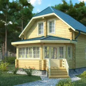 ДОМ ИЗ БРУСА ДВУХЭТАЖНЫЙ (04)