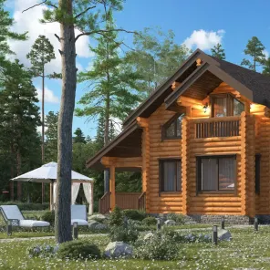 ДОМ ИЗ БРЕВНА ДВУХЭТАЖНЫЙ (01)