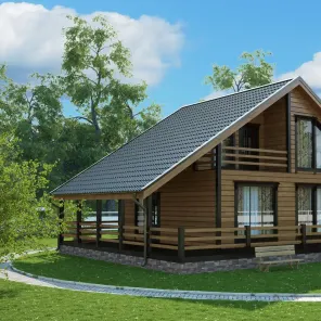 ДОМ ИЗ БРУСА ДВУХЭТАЖНЫЙ (06)