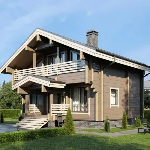 ДОМ ИЗ БРУСА ДВУХЭТАЖНЫЙ (03)