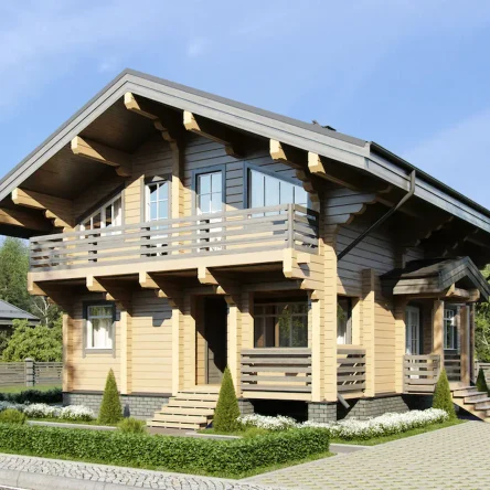 ДОМ ИЗ БРУСА ДВУХЭТАЖНЫЙ (02)