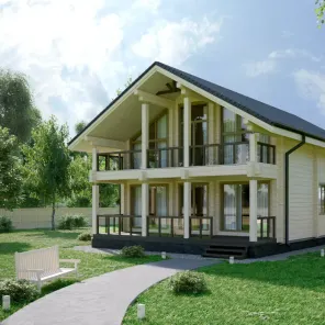 ДОМ ИЗ БРУСА ДВУХЭТАЖНЫЙ (07)