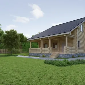 ДОМ ИЗ БРЕВНА ДВУХЭТАЖНЫЙ (05)