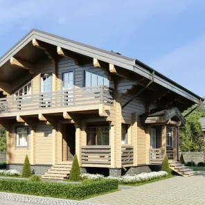 ДОМ ИЗ БРУСА ДВУХЭТАЖНЫЙ (02)