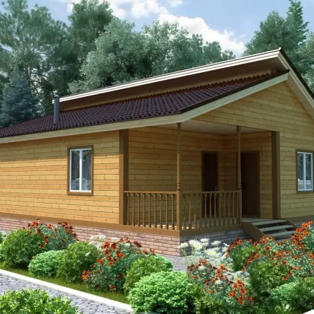 ДОМ ИЗ БРУСА ОДНОЭТАЖНЫЙ (03)